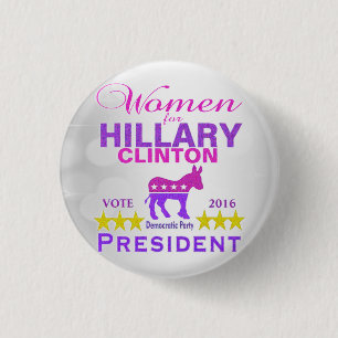Kvinnor för den Hillary Clinton presidenten Knapp