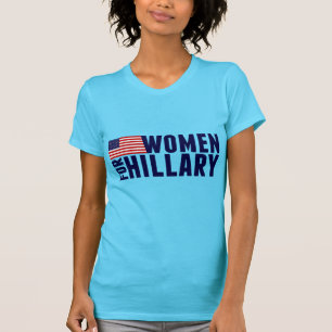 Kvinnor för Hillary blått T-shirt