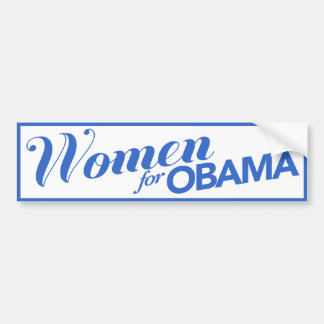 Kvinnor för Obama vit-/blåttbildekal Bildekal