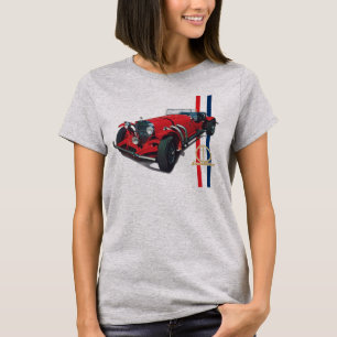 Kvinnor för Roadster för Excalibur serie SSK röda T Shirt