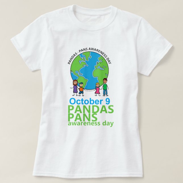 Kvinnor för T-tröja för PANDAS-/PANSmedvetenhetdag Tee Shirt (Design framsida)