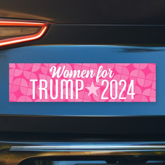 Kvinnor för Trump 2024 Behålla Amerika Underbar Bildekal (Trump Bumper Sticker)