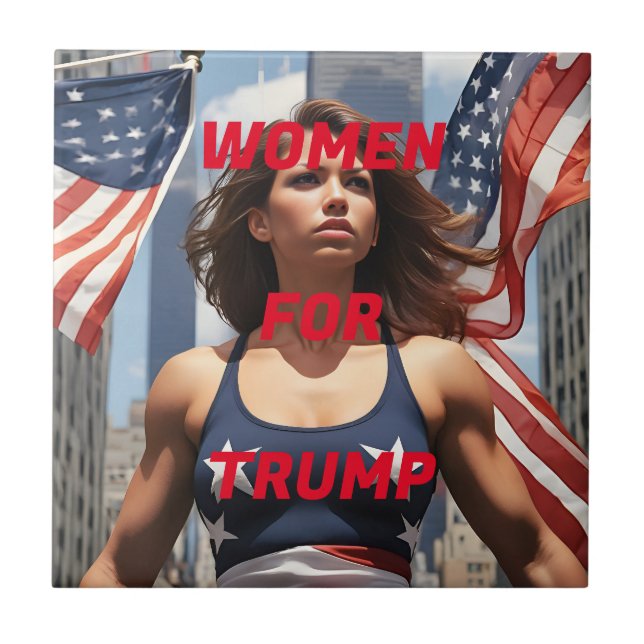 KVINNOR FÖR TRUMP KAKELPLATTA (Framsidan)