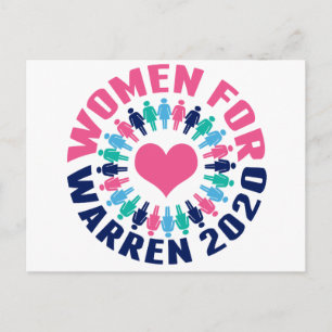 Kvinnor för Warren 2020 Vykort