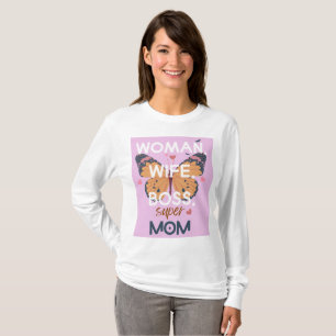Kvinnor, fru, chef, toppen t shirt