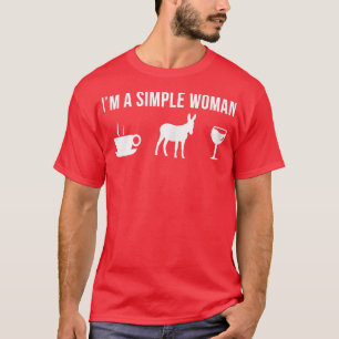 Kvinnor Funny Donkey Farmer Simple Woman T Shirt