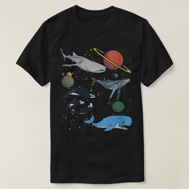 Kvinnor Galay Space Whale Shark Beluga Humpback Oc T Shirt (Design framsida)