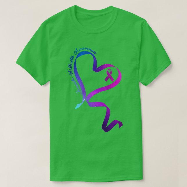 Kvinnor ger hjärt- revben juvenile Arthritis Aware T Shirt (Design framsida)