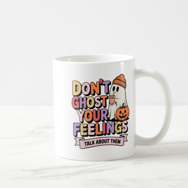 Kvinnor ger inte dig dina känslor Halloween-skolel Kaffemugg (Höger)