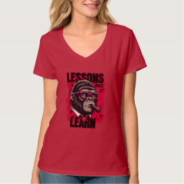 Kvinnor Gorilla Boss Lektioner Lär Avslappnad T Sh Shirt