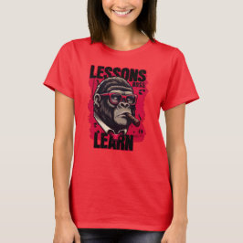 Kvinnor Gorilla Boss Lektioner Lär T-Shirt