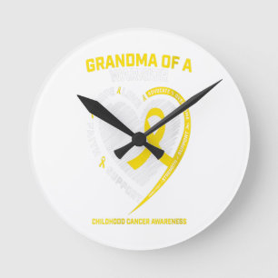 Kvinnor Grandma Grandson Grandson Childdeline Gift Rund Klocka