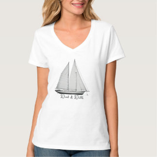 Kvinnor Grundläggande V-ringad T-Shirt