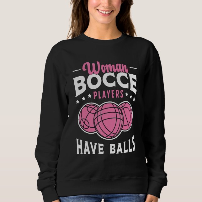 Kvinnor har Bollar Kärlek Boules-idrotten T Shirt (Framsida)