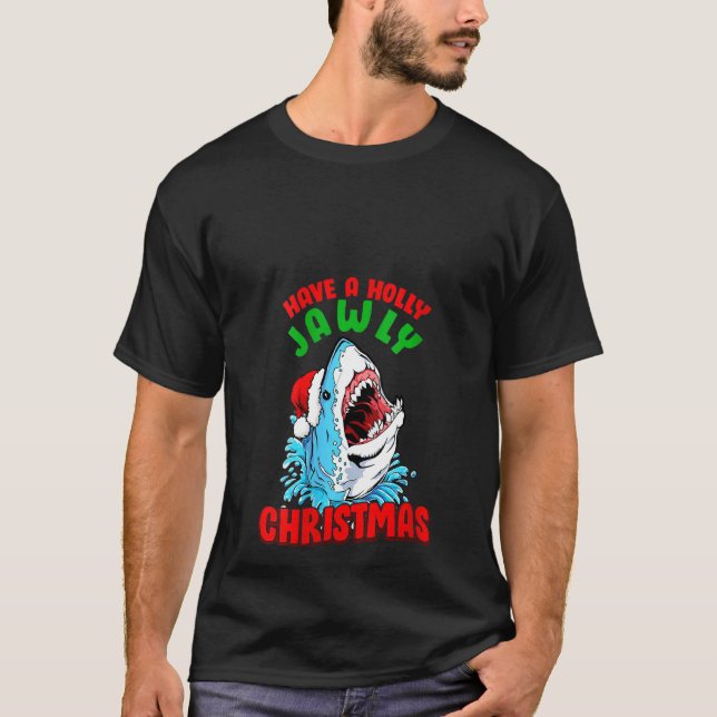 Kvinnor har en holly Jawly-julhaj Santa Ha T Shirt (Framsida)