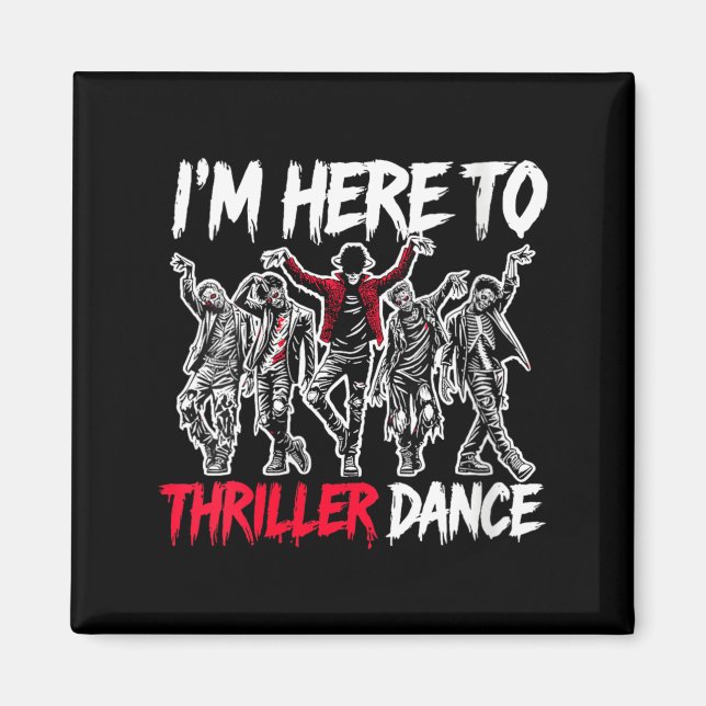 Kvinnor här för att dansa rolig Halloween Zombie-f Magnet (Framsidan)