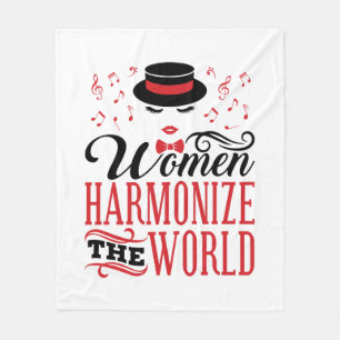 Kvinnor Harmoniserar World Barbershop Singing Fleecefilt