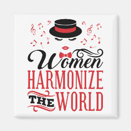Kvinnor Harmoniserar World Barbershop Singing Magnet