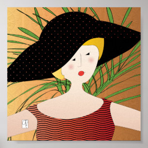 Kvinnor Hats Poster