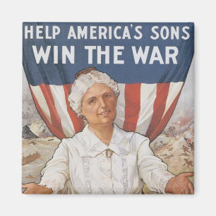 Kvinnor! Hjälp Amerikas soner Magnet
