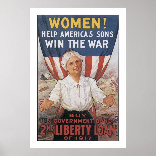 Kvinnor! Hjälp Amerikas soner Poster (Framsidan)