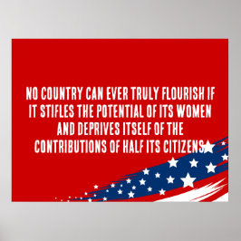 Kvinnor Höger Obama Citat Anpassningsbar Politik Poster