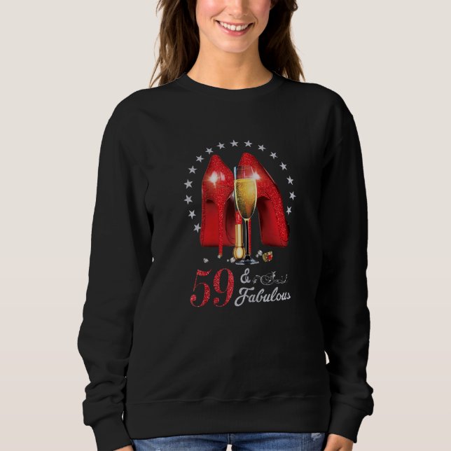KVINNOR Högklackar 59 & FÄNGELSE Kvinnor 59:e föde T Shirt (Framsida)