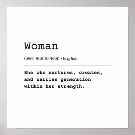 Kvinnor - Hon som bär Generation Poster