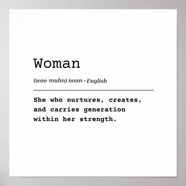 Kvinnor - Hon som bär Generation Poster (Framsidan)