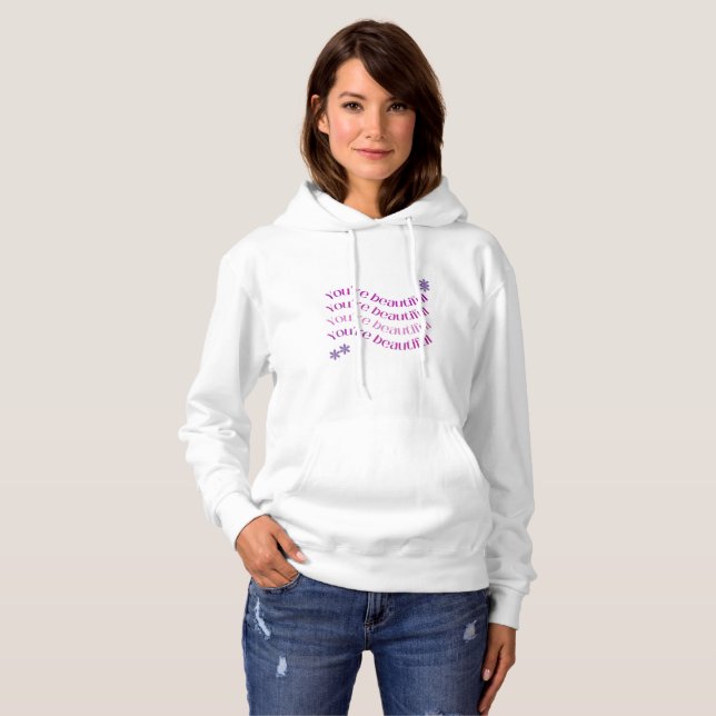Kvinnor hoodie t shirt (Hel framsida)