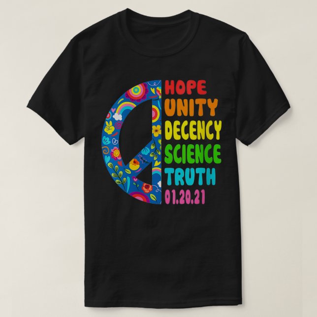KVINNOR HOPPAS ENHETLIG DECENCY SCIENCE TRUTH Equa T Shirt (Design framsida)