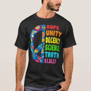 KVINNOR HOPPAS ENHETLIG DECENCY SCIENCE TRUTH Equa T Shirt