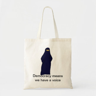 kvinnor i abaya färgar, demokratielak som vi har… tygkasse