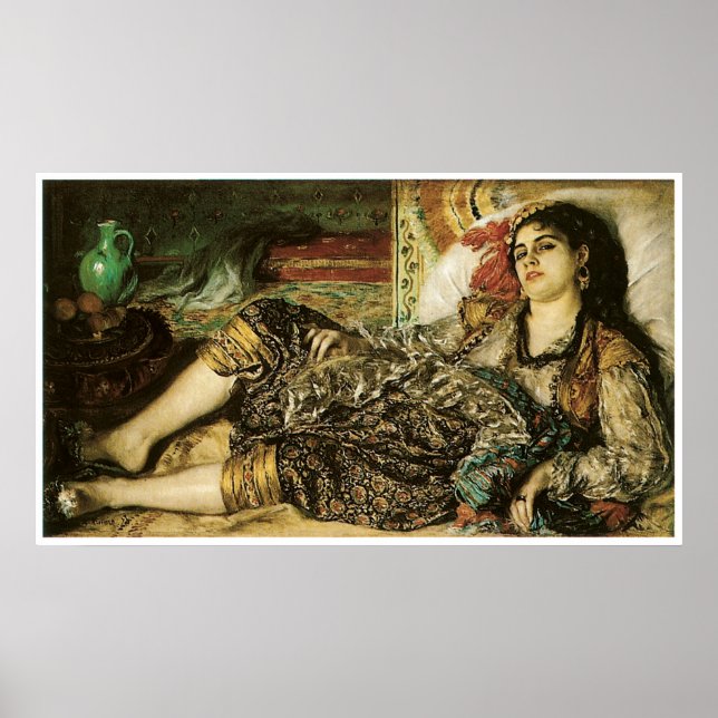 Kvinnor i Alger 1870 Pierre-Aguste Renoir Poster (Framsidan)