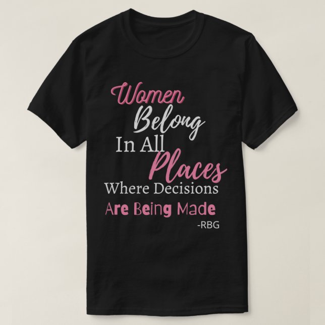 Kvinnor i alla Ställe där beslut fattas T Shirt (Design framsida)