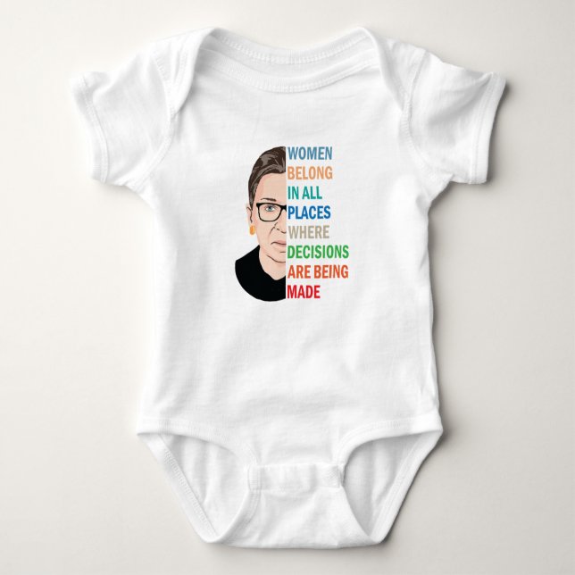 Kvinnor i alla Ställe Ruth Bader Ginsburg Rbg T Shirt (Framsida)