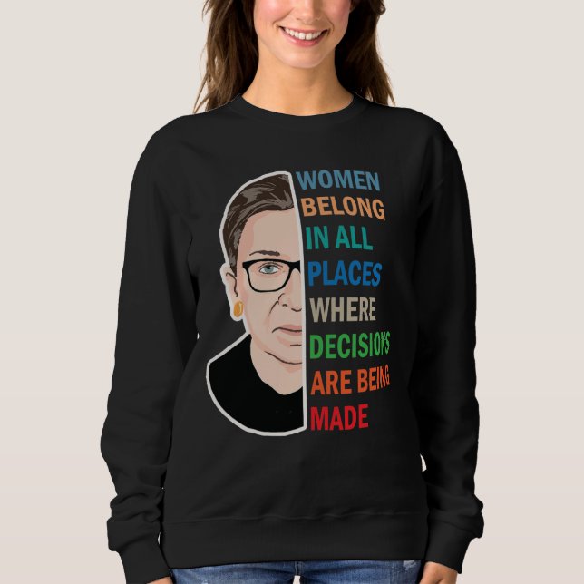 Kvinnor i alla Ställe Ruth Bader Ginsburg Rbg T Shirt (Framsida)