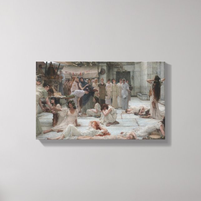 Kvinnor i Amphissa (av Lawrence Alma-Tadema) Canvastryck (Framsida)