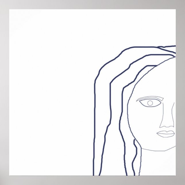 Kvinnor i ansikte abstrakt poster (Framsidan)