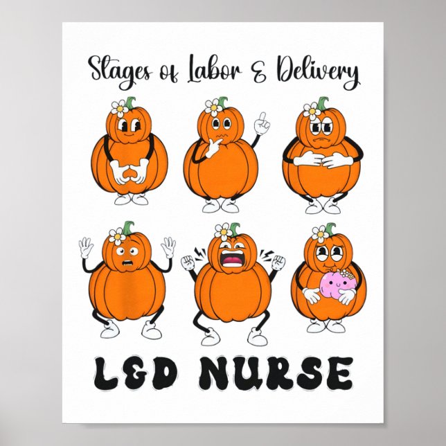 Kvinnor i arbets- och leveransstadiet Halloween Poster (Framsidan)