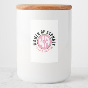 Kvinnor i Asphalt Food & Beverage Mat Etikett