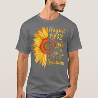 Kvinnor i augusti Flickor 1932 90:e födelsedagsgåv T Shirt