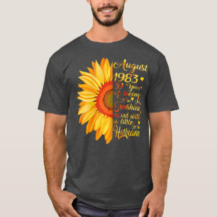 Kvinnor i augusti Flickor 1983 födelsedagspresent T Shirt