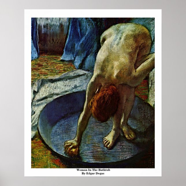 Kvinnor i badkaret av Edgar Degas Poster (Framsidan)