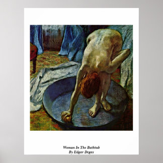 Kvinnor i badkaret av Edgar Degas Poster