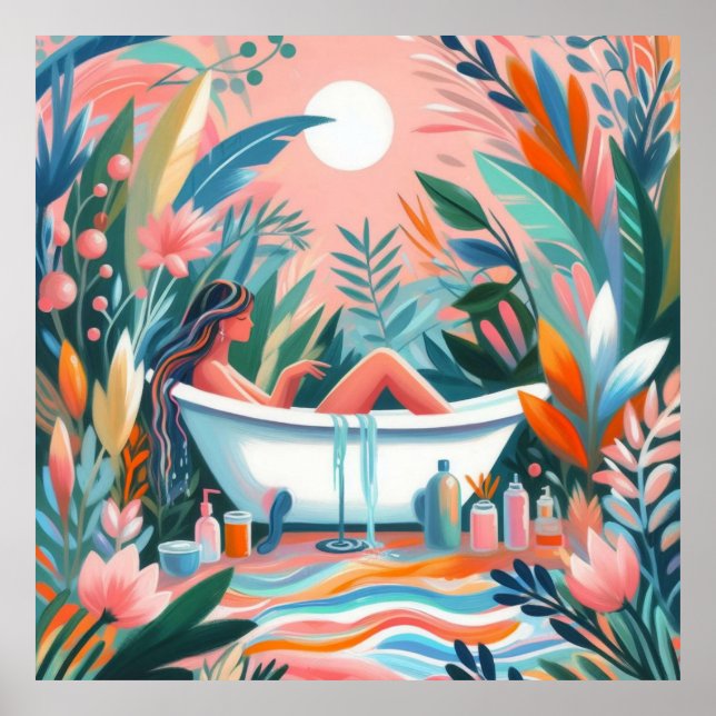 Kvinnor i badkaret poster (Framsidan)