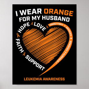 Kvinnor i Bära Orange för min Make Leukemi A Poster