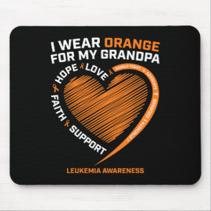 Kvinnor i Bära Orange för min morfar Leukemi Aware Musmatta