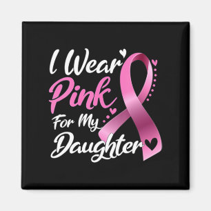 Kvinnor i Bära Rosa för min dotter bröstcancer Aw Magnet