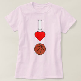 Kvinnor i basketbollsspelare i Kärlek/hjärta T Shirt